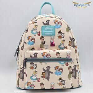 Loungefly Disney Chibi Animal AOP Mini Backpack New